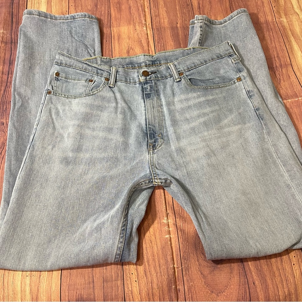 Men’s Levi's Blue Straight Jeans Classic Style W38 L34 - Picture 3 of 15